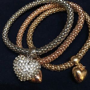 Heart charm bracelets